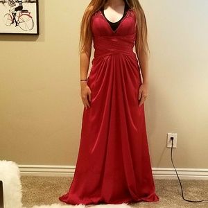 Red formal dress
